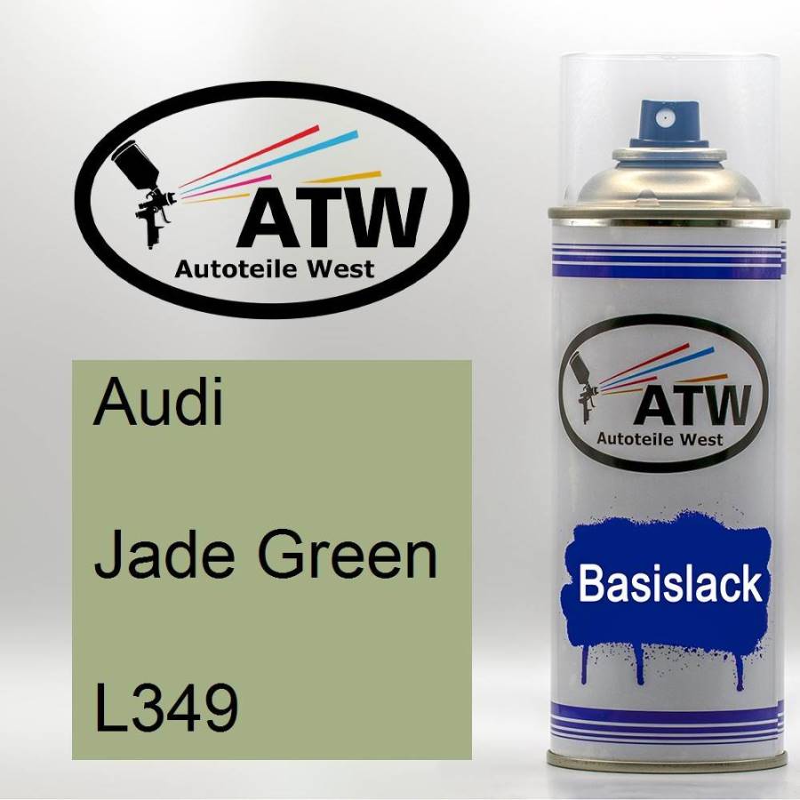 Audi, Jade Green, L349: 400ml Sprühdose, von ATW Autoteile West.